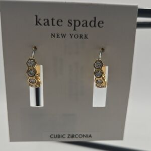Kate Spade Gold and Silver Hexagon Earrings